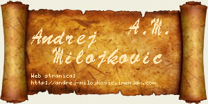 Andrej Milojković vizit kartica